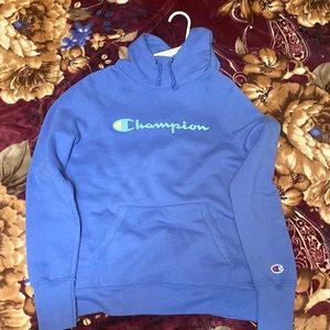 Champion size small and purplish blue